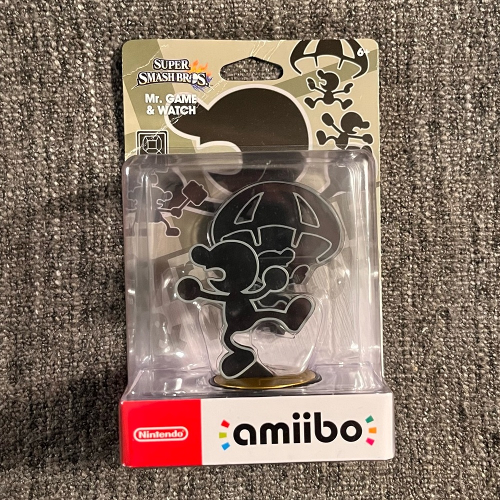 Nintendo‎ Mr. Game and Watch Amiibo Figure Super Smash Bros. Series Brand new
